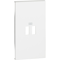 Лицев панел за USB розетка тип 2xA/2xC/A+C 2 мод. цвят Бял Living Now Bticino