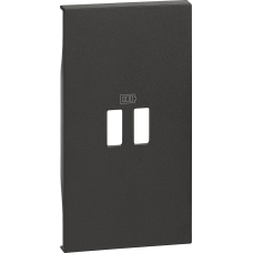 Лицев панел за USB розетка тип 2xA/2xC/A+C 2 мод. цвят Черен Living Now Bticino