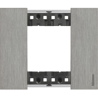 Рамка 2 мод. метална цвят Стомана (Steel) Living Now Bticino