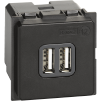 Розетка 2xUSB за зареждане тип A 3A 15W 2 мод. Living Now Bticino