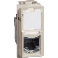 Розетка RJ45 cat.5e UTP конектор toolless IDC 1 мод. цвят Крем Living Now Bticino