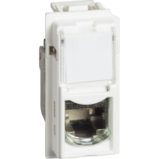 Розетка RJ45 cat.6A STP конектор toolless IDC 1 мод. цвят Бял Living Now Bticino