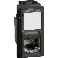 Розетка RJ45 cat.6A STP конектор toolless IDC 1 мод. цвят Черен  Living Now Bticino