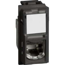 Розетка RJ45 cat.6A STP конектор toolless IDC 1 мод. цвят Черен  Living Now Bticino