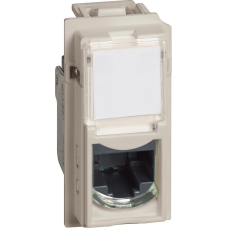 Розетка RJ45 cat.6 FTP конектор toolless IDC 1 мод. цвят Крем Living Now Bticino