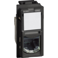 Розетка RJ45 cat.6 STP конектор toolless IDC 1 мод. цвят Черен  Living Now Bticino