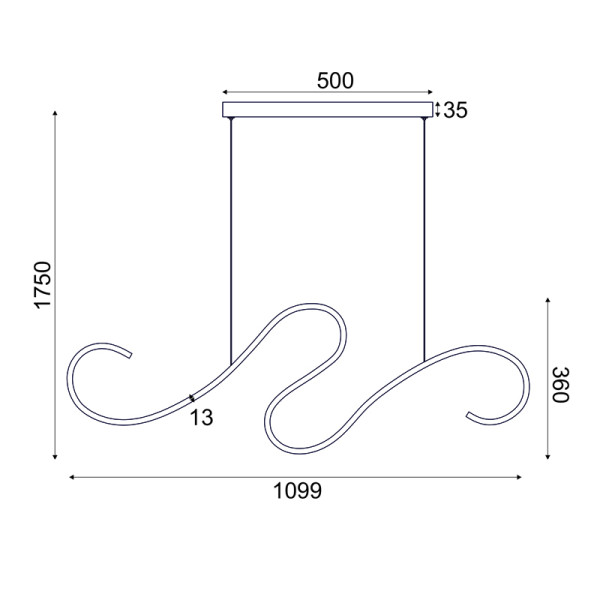 LED Полилей CALISTA YL1809LEDPGD Aca Lighting 27W 3000K
